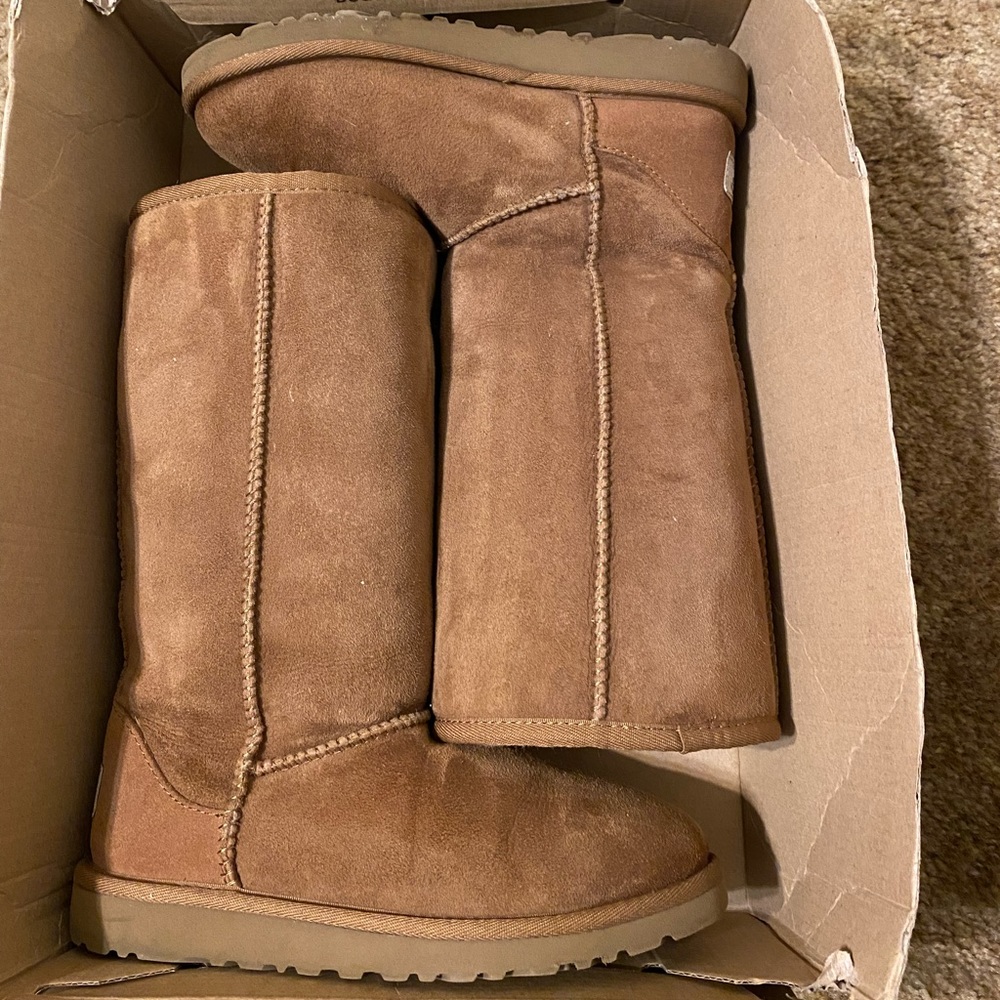 Tall chestnut ugg boots